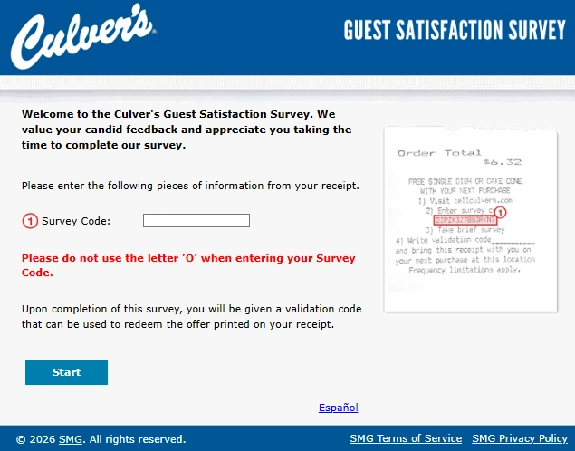 Take Culver’s Survey